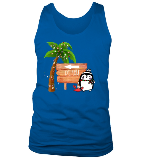 CHRISTMAS AT THE BEACH product PENGUIN SANTA Men's Tank Top