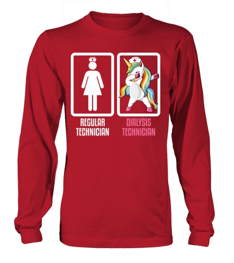 Regular Technician Vs Dabbing Unicorn Dialysis Women's Long Sleeve