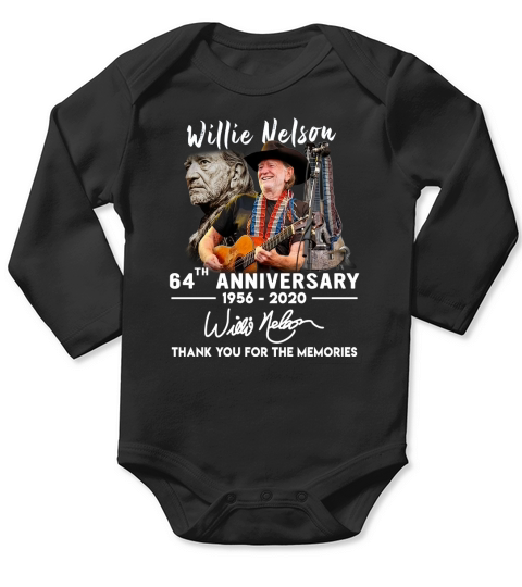 Willie Nelson Anniversary Long Sleeve Baby One-Piece