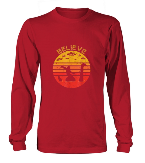 Believe Bigfoot Is Riding Loch Ness Alien Abduction Long sleeved Unisex