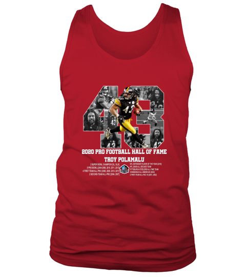 43 2020 pro football hall of fame Troy Polamalu 43 Tank Top Unisex