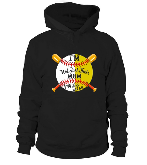 Im Their Number 1 Fan Softball Baseball Mom Hoodie Unisex