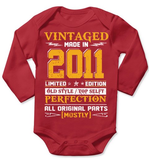 Vintaged Made In 2011 Limited Editon Long Sleeve Baby One-Piece