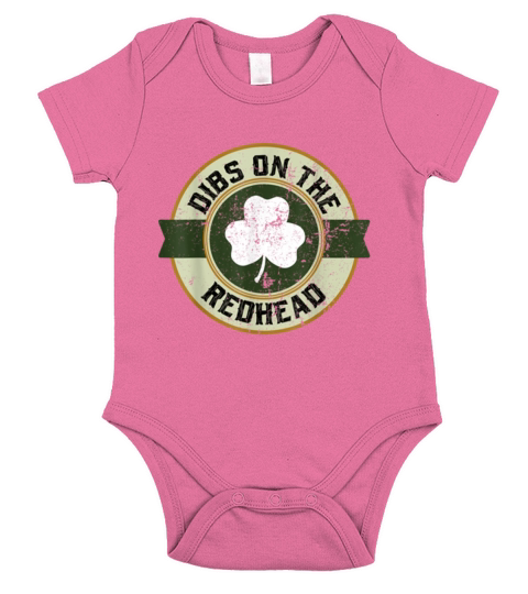 Dibs On The Redhead logo St Patricks Day Drinking shirt Short Sleeve Baby One-Piece