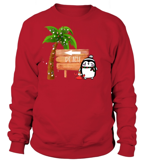 CHRISTMAS AT THE BEACH product PENGUIN SANTA Women's Sweatshirt