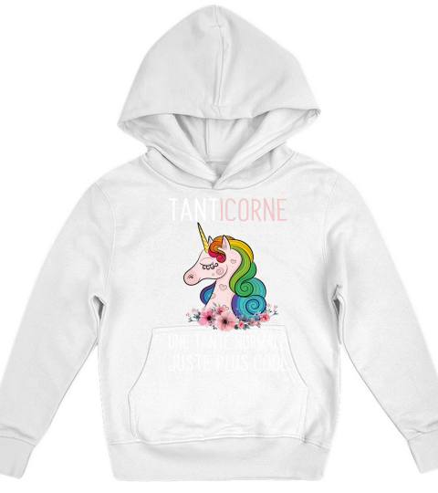 TANTICORNE une tante normale juste plus cool Kids Hoodie