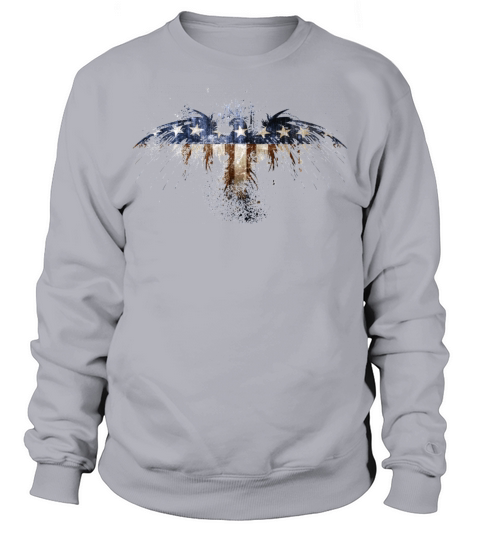 Bald Eagle US Flag Men's Sweatshirt