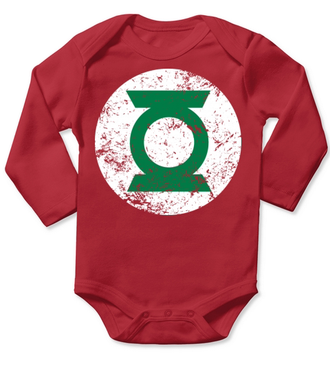 Justice League Green Lantern Logo Vintage Long Sleeve Baby One-Piece