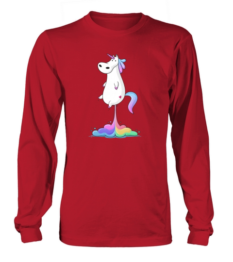 Unicorn Farting a Rainbow Women's Long Sleeve
