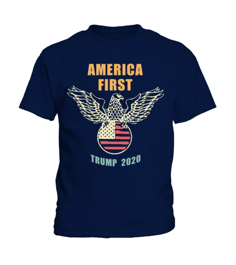 Trump 2020 America First eagle nazi vintage Kids T-Shirt