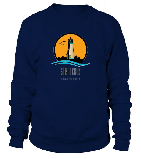 Santa Cruz Light House Harbor Landmark for Light Men's Sweatshirt