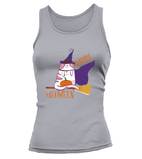 Happy Meoween - Funny Cats Halloween Design Women's Tank Top
