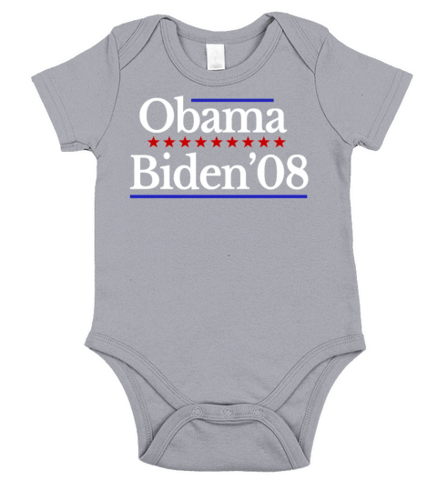 Barack Obama Joe Biden Election Vote 2008 Vintage Short Sleeve Baby One-Piece