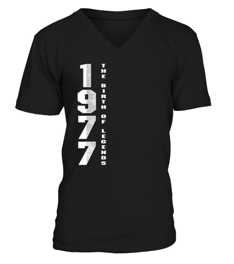 The Birth Of Legends 1977 43 th Birthday Gift Men's V-Neck T-shirt