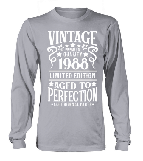 1988 Vintage Birthday Aged to Perfection Men's Long Sleeve