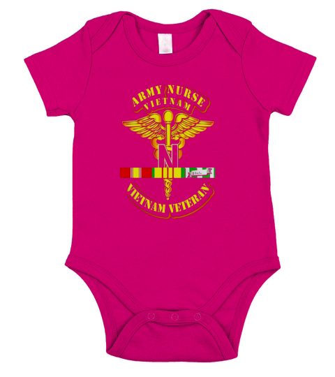 Vietnam Veteran Army Nurse Short Sleeve Baby One-Piece