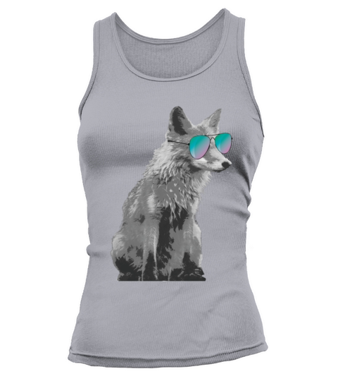 Gray fox with sunglasses Women's Tank Top