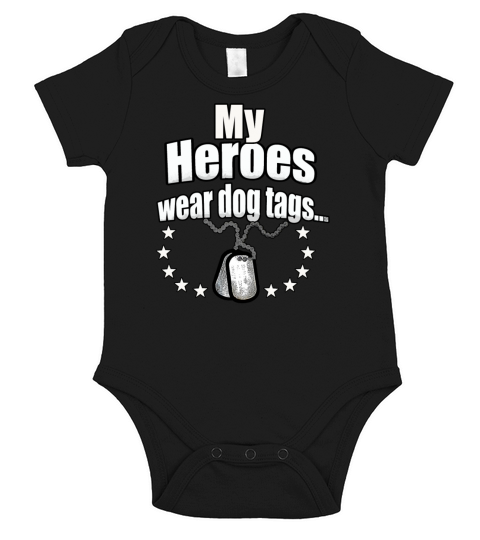 Heroes wear dog tags Short Sleeve Baby One-Piece
