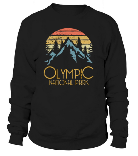 Retro Olympic National Park Washington Mountains S Women's Sweatshirt