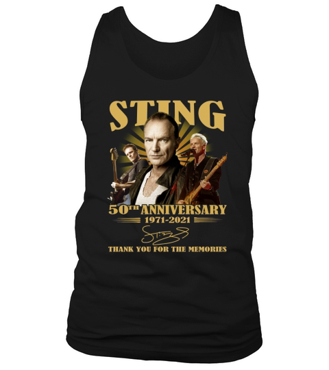 Sting 50th Anniversary 1971 2021 Signature Thank Tank Top Unisex