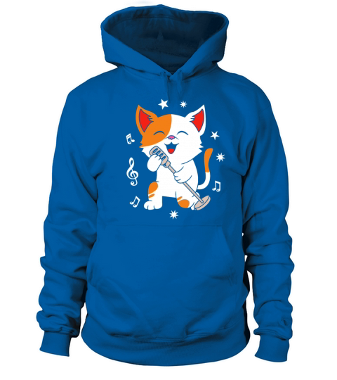 Cute Singing For Kids Karaoke Cat Singing Women's Hoodie