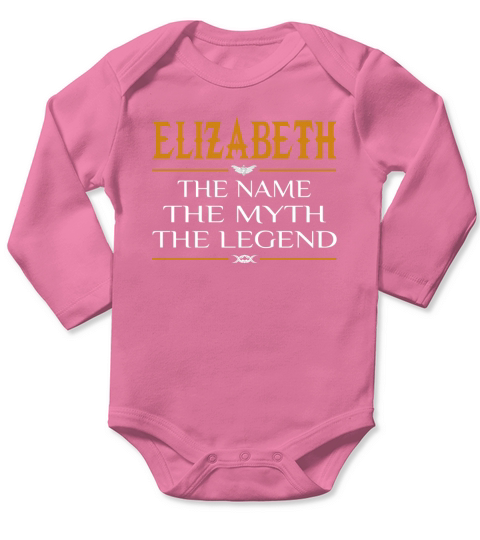 Elizabeth Legend Name Elizabeth Long Sleeve Baby One-Piece