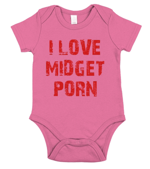 I Love Midget Short Sleeve Baby One-Piece