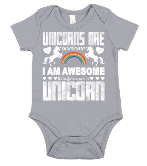 Unicorns Are Awesome Shirt Short Sleeve Baby One-Piece