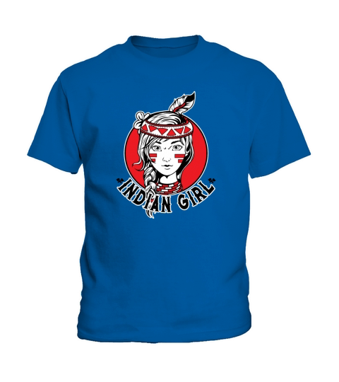 Indian Girl Warrior Skull Is Ready For Battle Kids T-Shirt