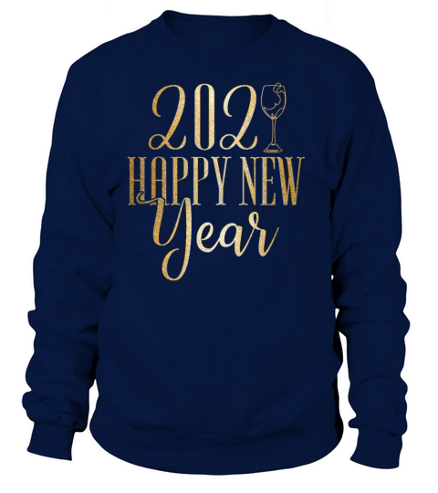 2020 wine new year gold Women's Sweatshirt
