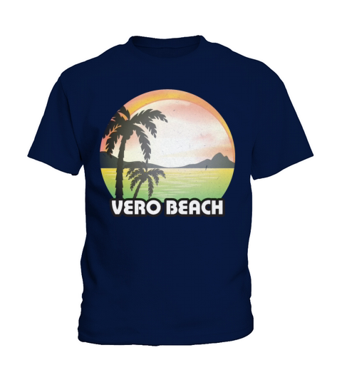 Vintage Vero Beach Florida FL Retro 70s Summer Kids T-Shirt