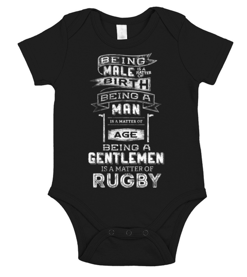 Rugby - Being a gentlemen is a matter of rugby Short Sleeve Baby One-Piece