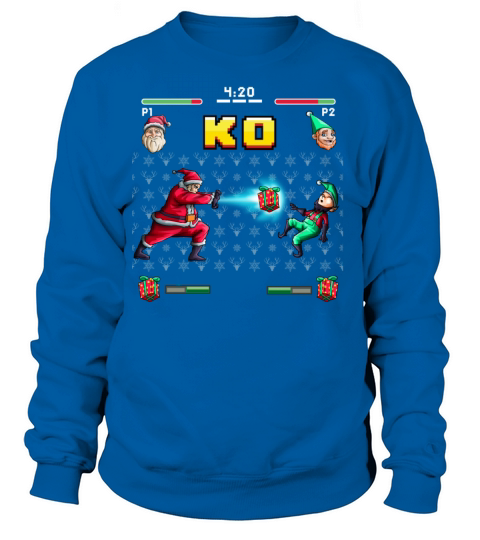 Santa Elf Arcade Game Funny Video Gamer Christmas Women's Sweatshirt