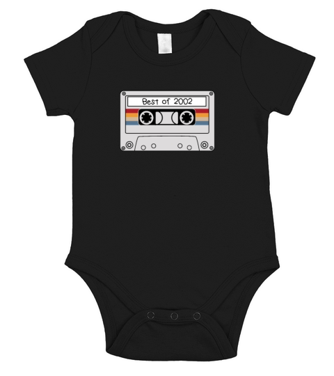 Audio Cassette Vintage 2002 18th Birthday 18 Years Short Sleeve Baby One-Piece