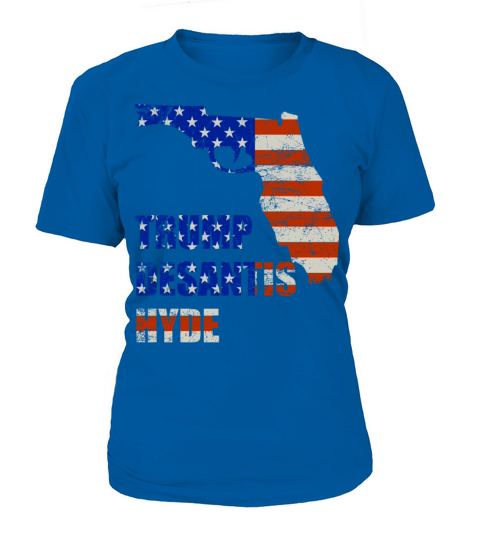Trump Desantis Hyde Florida map gun vintage Women's T-Shirt