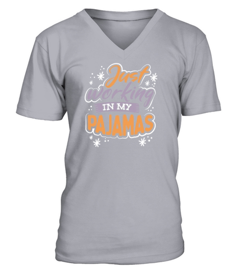 Just Working In My Pajamas Men's V-Neck T-shirt
