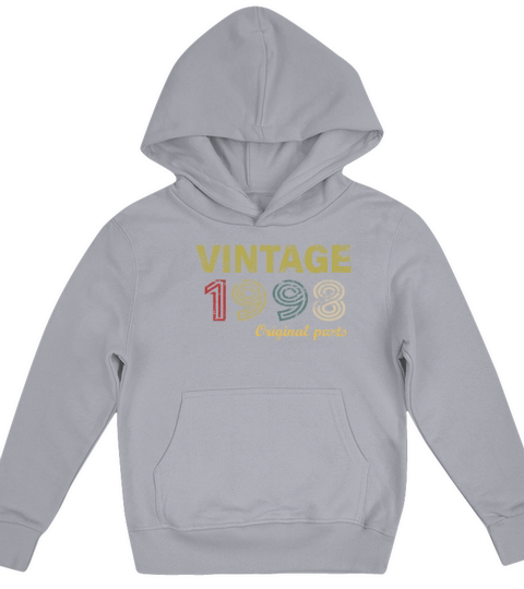 Vintage 1998 Original Parts 22nd Birthday Gifts Kids Hoodie