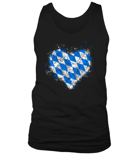 Heart Bavaria Flag Vintage Men's Tank Top