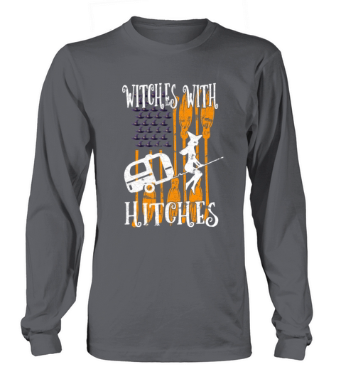 Womens Witches With Hitches Funny Halloween Women's Long Sleeve