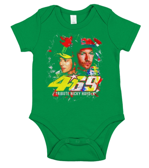 469 TRIBUTE NICKY HAYDEN T SHIRT Short Sleeve Baby One-Piece