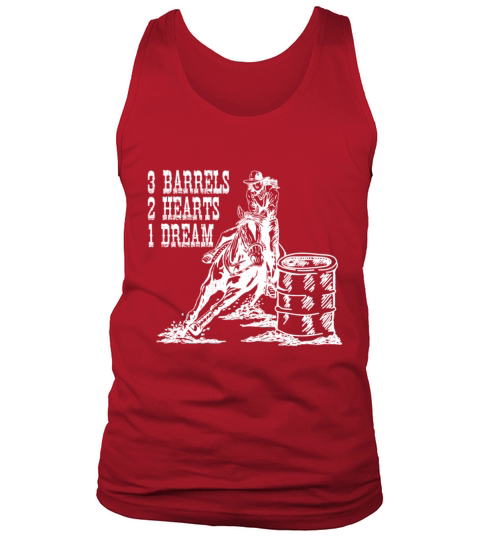 3 Barrels 2 Hearts 1 Dream Barrel Racing Men's Tank Top