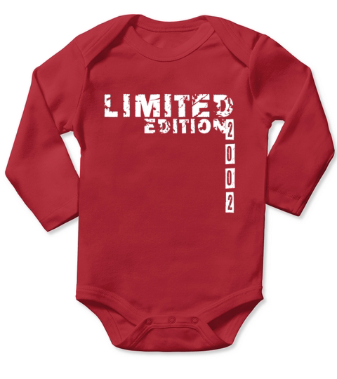 Limited Edition 2002 Birthday Boys Girl Long Sleeve Baby One-Piece