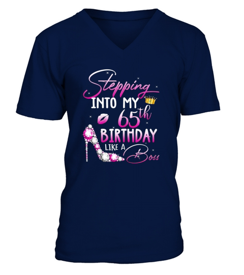 Stepping Into My 65th Birthday In 1955 Gifts V-Neck T-shirt
