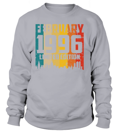 25th Birthday 25 Years Born In 1996 February Women's Sweatshirt