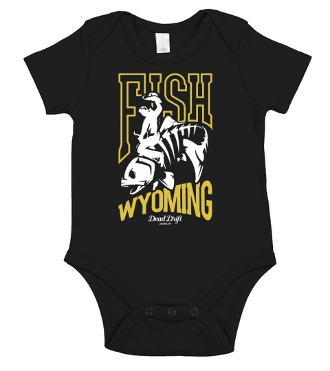 Fish Wyoming Fly Fishing Short Sleeve Baby One-Piece