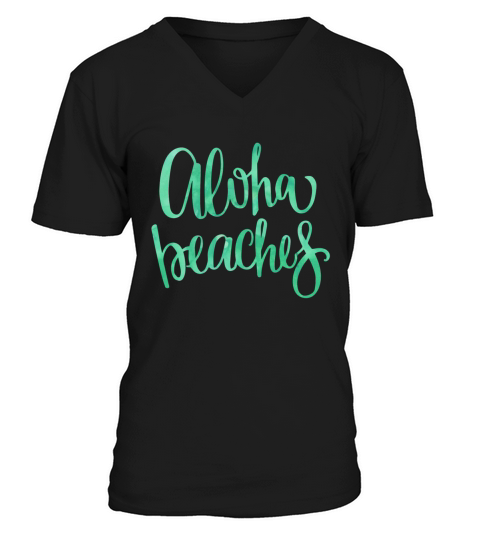 Aloha Beaches Men's V-Neck T-shirt