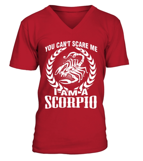 Scorpio - Cant scare me Im a scorpio t-shirt Men's V-Neck T-shirt