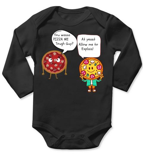 pizza funny t shirt Long Sleeve Baby One-Piece