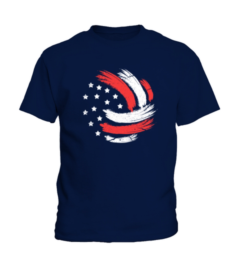 Volleyball USA Flag Kids T-Shirt