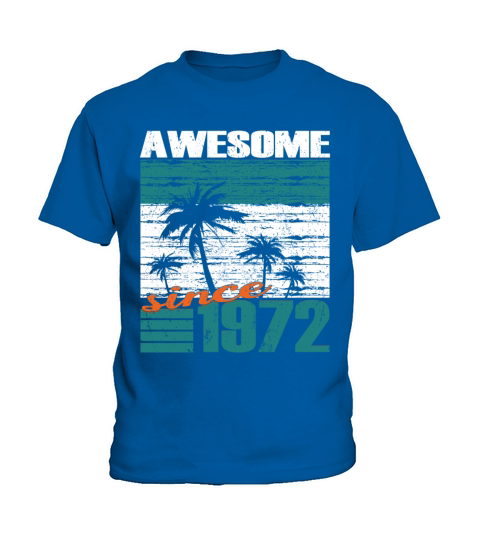 50th birthday vintage 1972 awesome since 1972 Kids T-Shirt